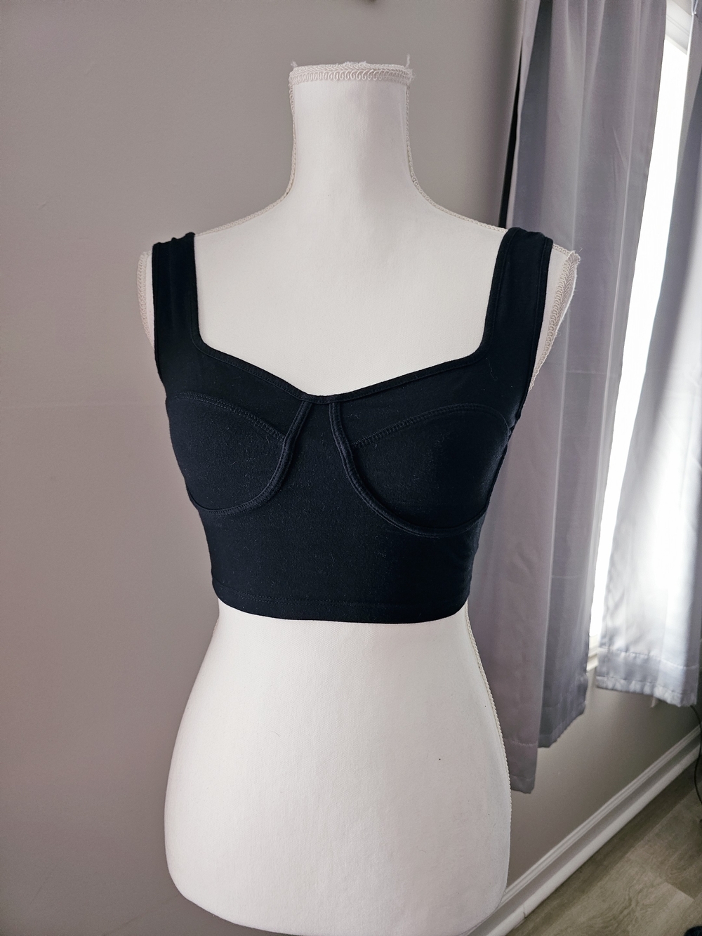 🌟 Wild Fable Black Bustier Crop Top - Size S 🌟